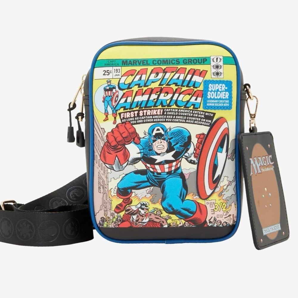 NWT D23 2026 Captain America Comic Cover Embossed Magic: The Gathering Crossbody